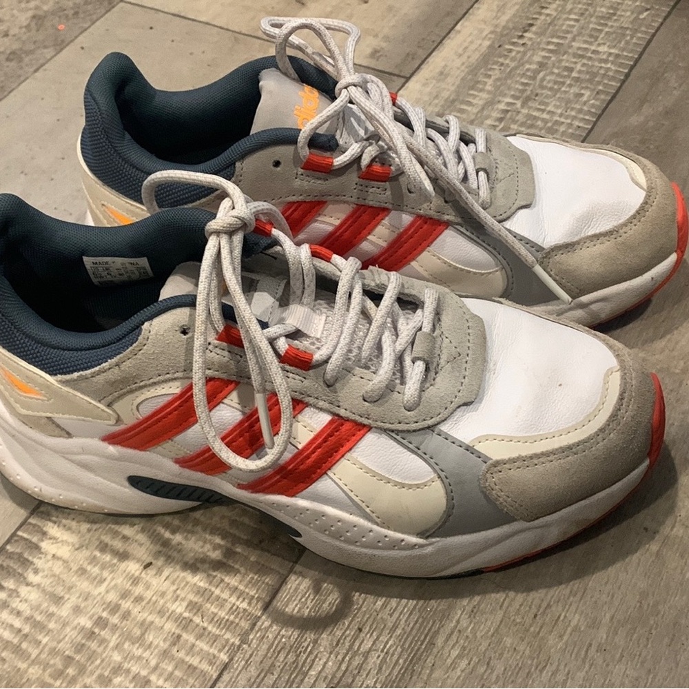 Adidas Neo CrazyChoas Shadow Cream White Gray Red Men’s Size 6.5 Sneakers